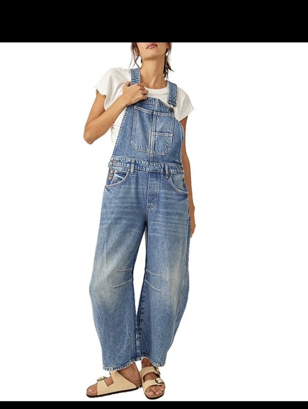 We The Free Good Luck barrell leg bib overalls - L.       S5